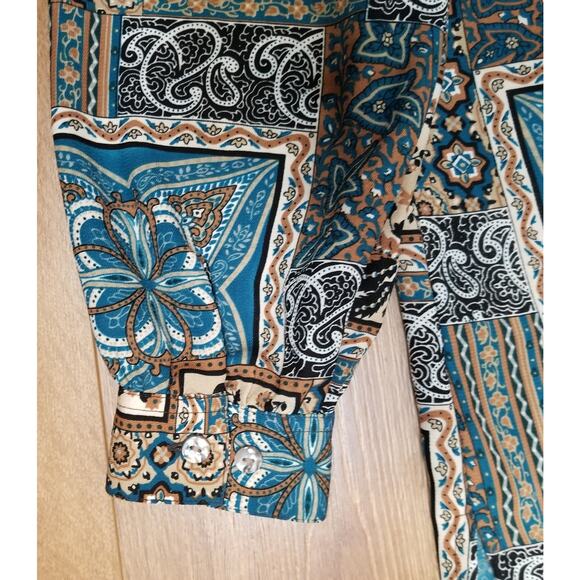 VTG -Allison Daley Women's Career Casual Button Up Blouse long Sleeves Size 16 - Picture 8 of 11